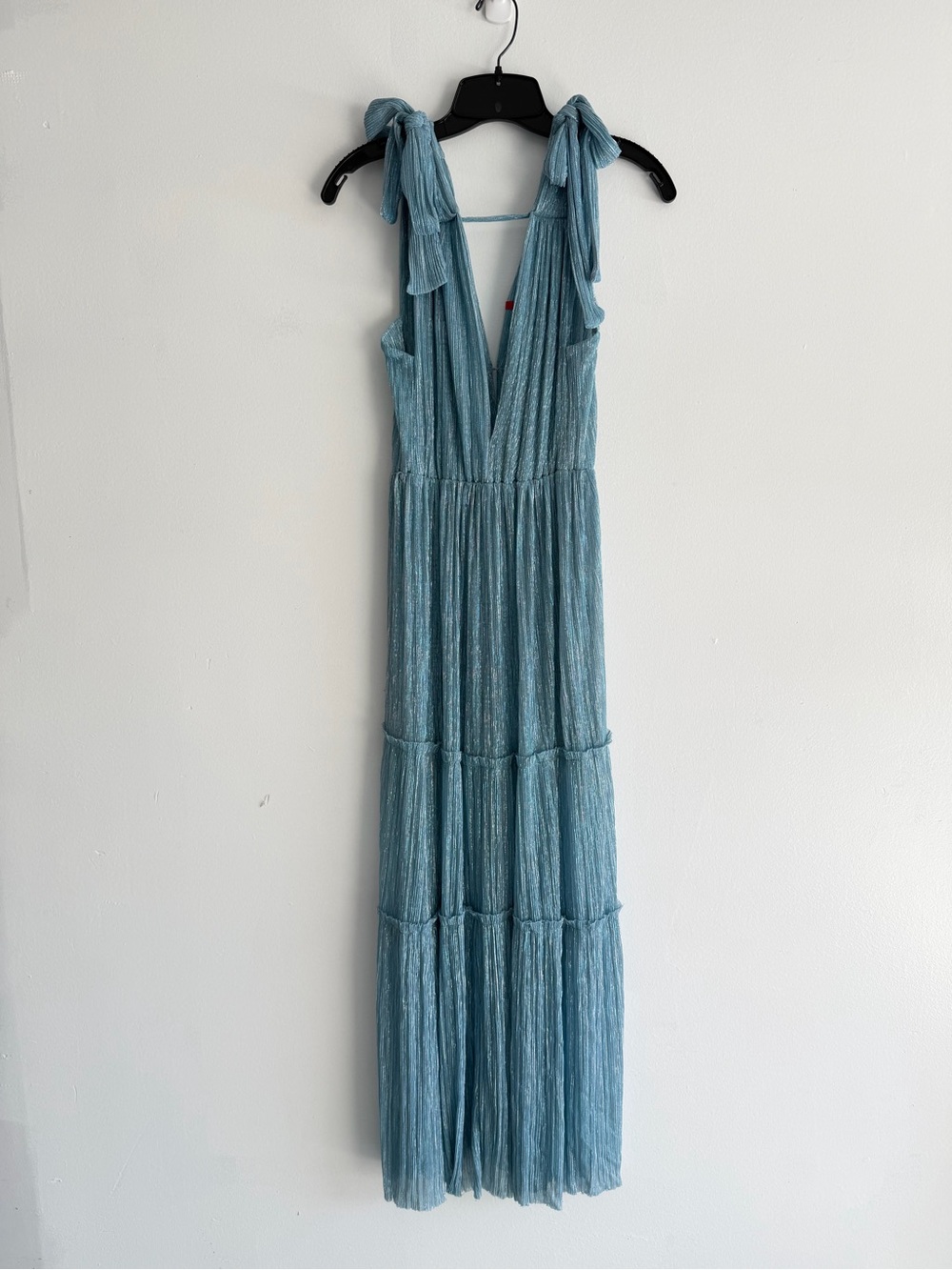 Sabina Musayev Light Blue Helena V-Neck Maxi Dress Size Small 8475 - Picture 3 of 14